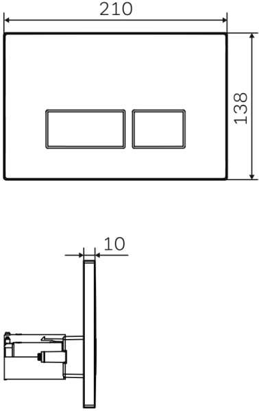 Кнопка смыва пневматическая Am.Pm Pro S I047051 цвет хром