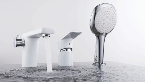 Смеситель для ванны D&K Berlin DA1434916 на борт ванны 
без термостата белый