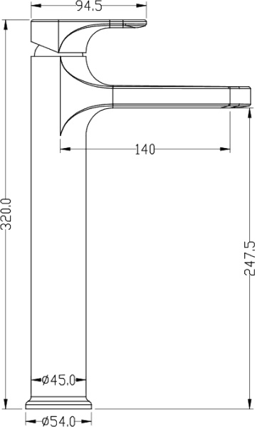 Смеситель для раковины Boheme Spectre 452-BR бронза