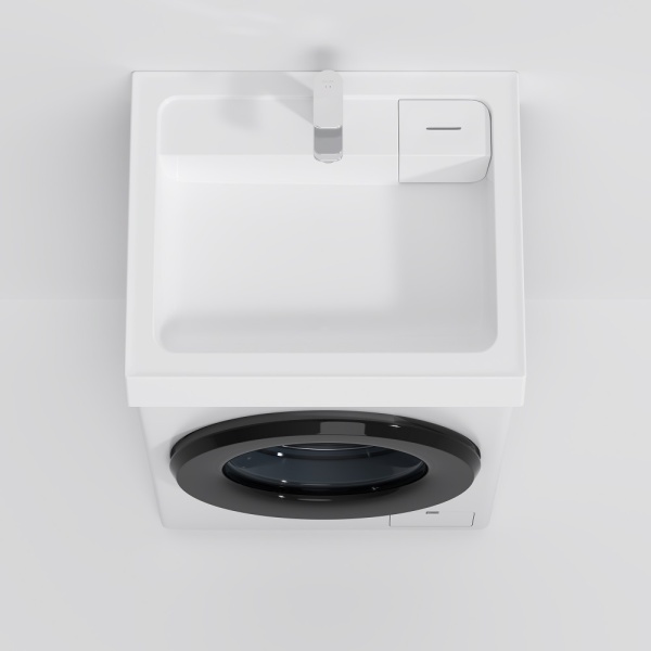 Раковина  квадратная  Am.Pm X-Joy M85AWCC0602WG литьевой мрамор цвет белый глянцевый