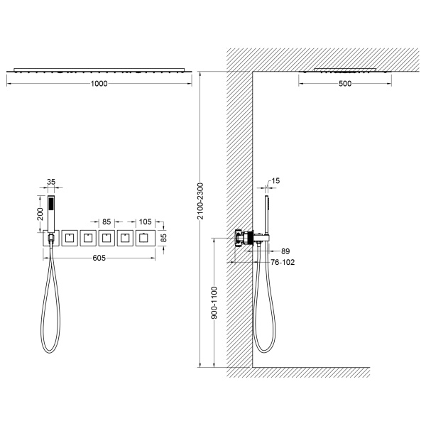 Душевая система со смесителем Timo Petruma SX-5329/17SM монтаж встраиваемая в стену с термостатом матовое золото