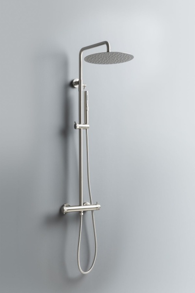 Душевая система со смесителем Allen Brau Fantasy 5.11001-BN монтаж настенная с термостатом брашированный никель