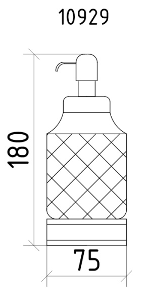 Диспенсер для мыла Boheme Royal Cristal 10929-G настольный золото