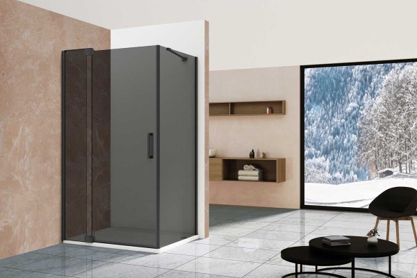 Душевой угол Vincea Extra VSR-1E101190CGB прямоугольный 100/110x90 стекла тонированные, профиль черный