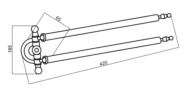 Полотенцедержатель Boheme Brillante 10442 настенный Chrome