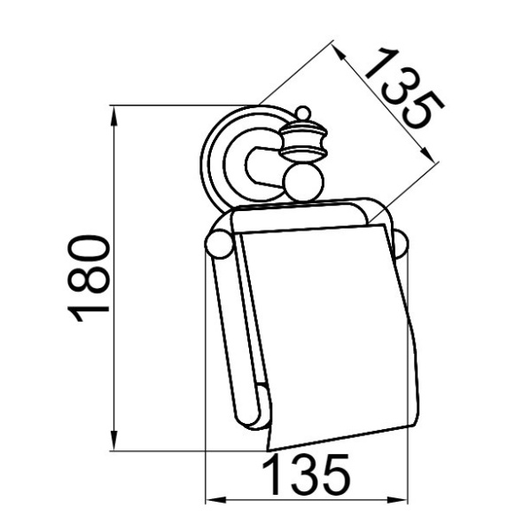 Держатель для туалетной бумаги Boheme Vogue 10181 настенный Chrome