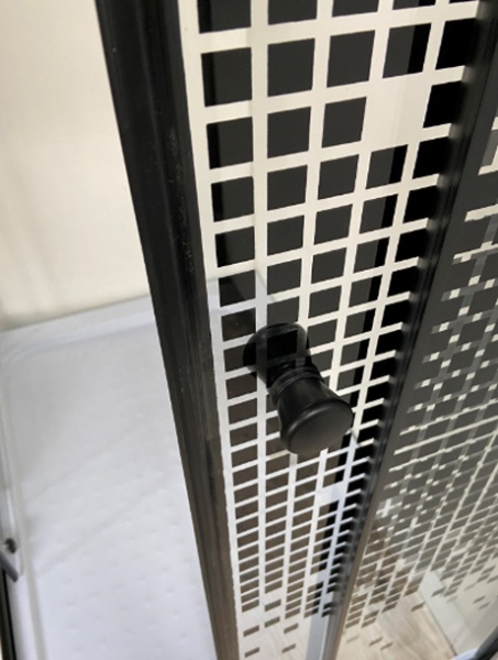 Душевой угол Niagara Eco NG-012-14QBLACK 120x80 стекла прозрачные с узором, профиль черный