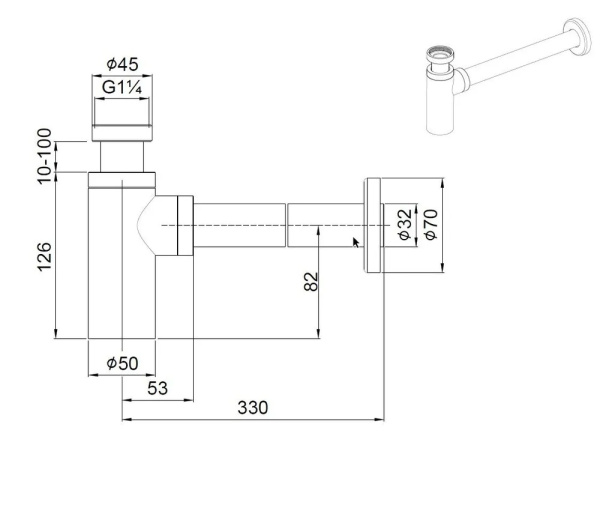 Сифон для раковины Allen Brau Priority 5.31025-GB латунь брашированное золото