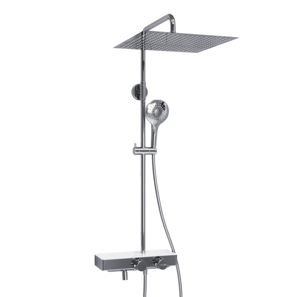Душевая система со смесителем Wasserkraft  A113.119.101.CH Thermo монтаж настенная с термостатом хром