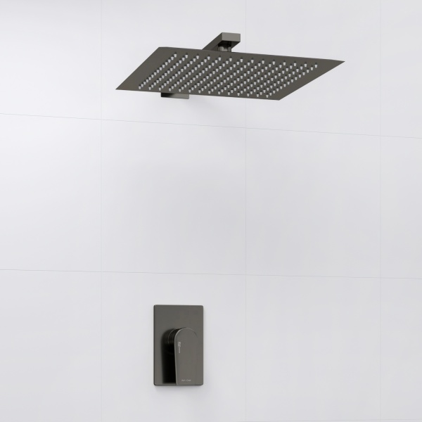 Душевая система со смесителем Wasserkraft  A84182 монтаж встраиваемая в стену без термостата оружейная сталь