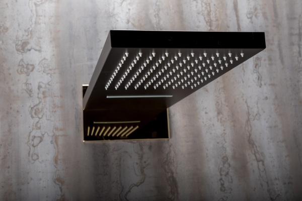 Душевая система со смесителем Boheme Fusion 130-B монтаж встраиваемая в стену без термостата Matt Black