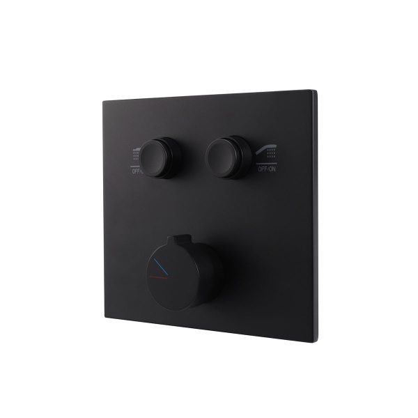 Душевая система со смесителем Vincea  VSFW-4212MB монтаж встраиваемая в стену без термостата матовый черный