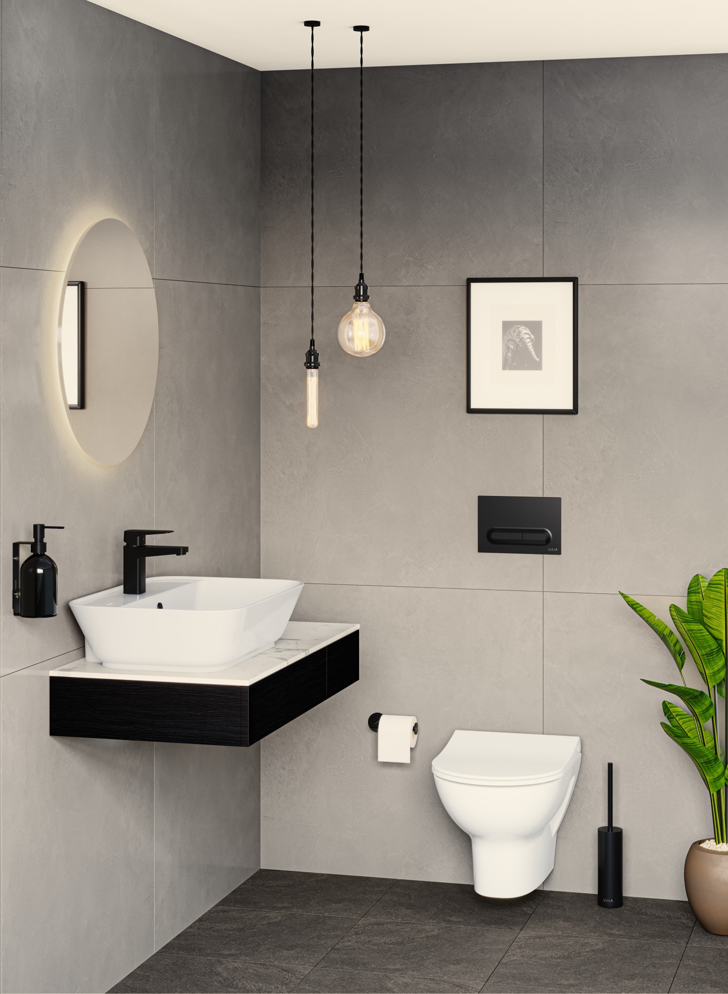 Смеситель для раковины VitrA Root Square A4273136EXP матовый черный