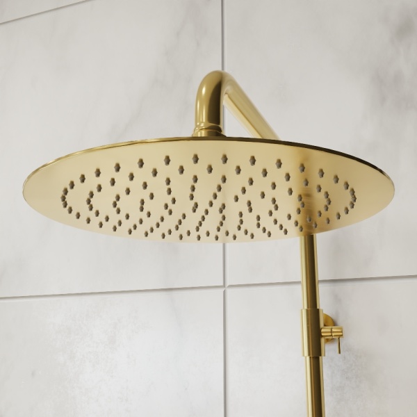 Душевая система со смесителем RGW Shower Panels 51140131-06 монтаж настенная без термостата золото