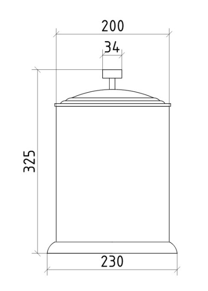 Ведро для мусора Boheme Royal Cristal 10934-CR напольное цвет хром