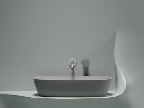 Раковина накладная овальная Ceramica Nova Element CN6049MSG фарфор цвет светло-серый матовый