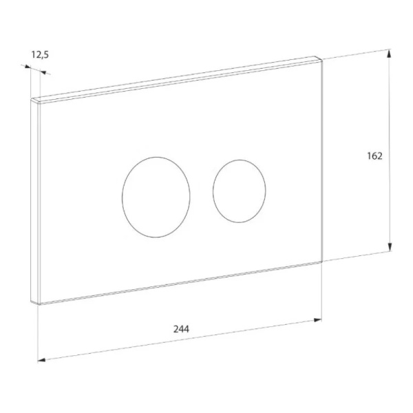 Кнопка смыва механическая D&amp;K Bayern DB1529025.2 цвет черный матовый