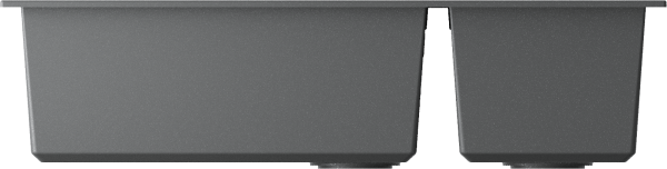 Кухонная мойка прямоугольная Omoikiri Tedori 86-2-LB 4993939 встраиваемая сверху темно-серый матовый