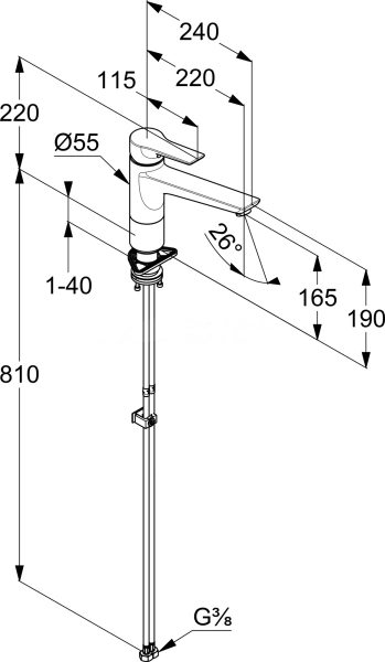 Смеситель для кухни Kludi Mix 329340575 без подключения к фильтру хром