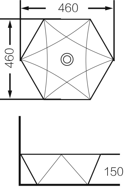 Раковина  нестандартная Grossman  GR-3029 фаянс цвет белый