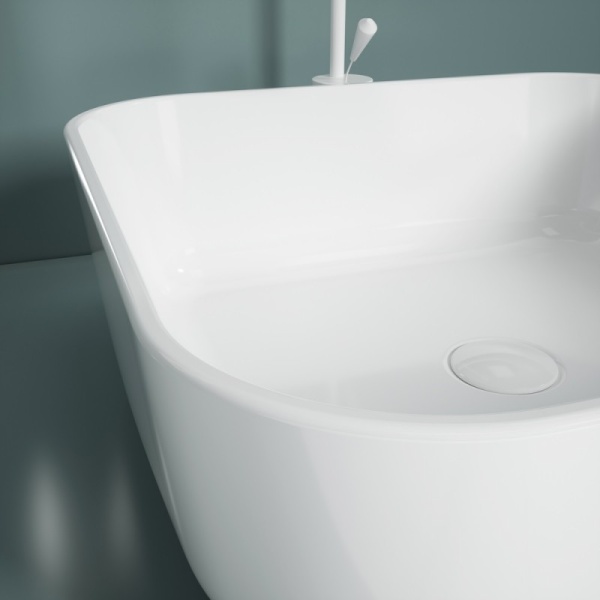 Раковина накладная квадратная  Esbano ERCINA-N ESRNERCINW фаянс цвет белый