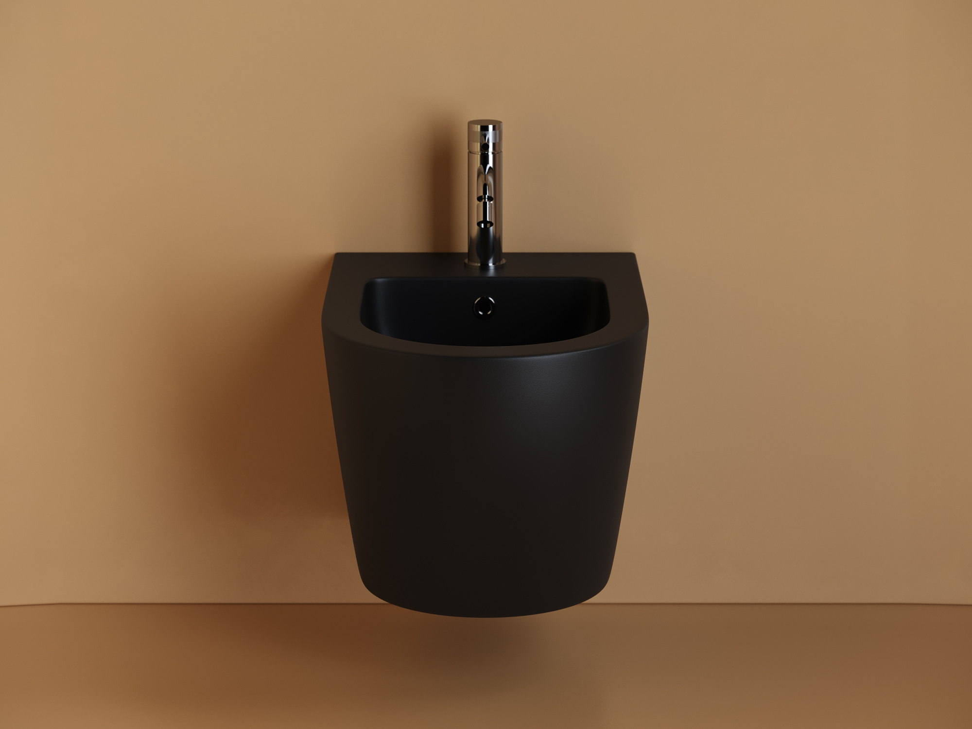 Биде подвесное Ceramica Nova Uno CN11002MB фарфор, цвет черный матовый