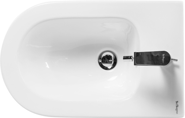 Биде приставное BelBagno Sfera-R BB2141B фаянс, цвет белый