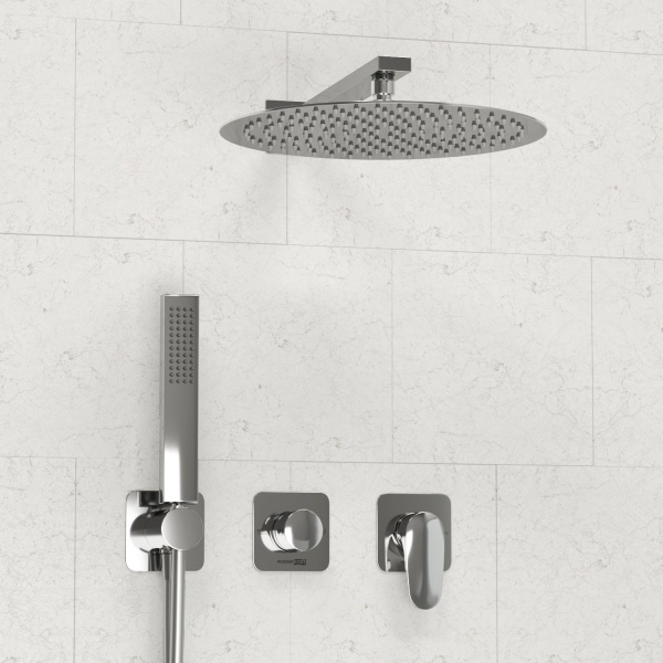 Душевая система со смесителем Wasserkraft Weida 3100 A3151.268.090.116.271.087.103 монтаж встраиваемая в стену без термостата хром