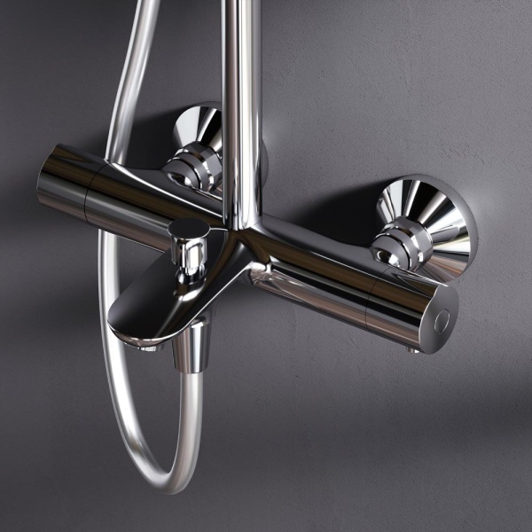 Душевая система со смесителем Am.Pm Gem F0790520 монтаж настенная с термостатом хром