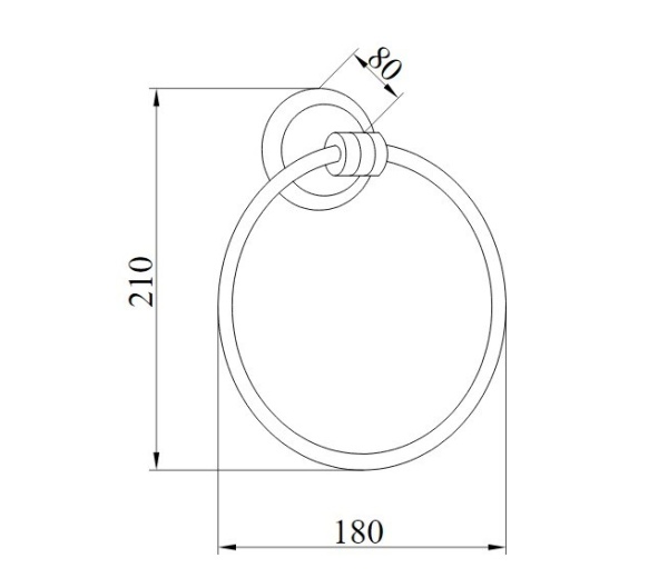 Полотенцедержатель-кольцо Boheme Hermitage 10384 настенный Chrome