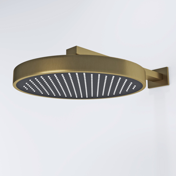 Душевая система со смесителем Sancos Space SC3006BG монтаж встраиваемый в стену с термостатом бришированное золото