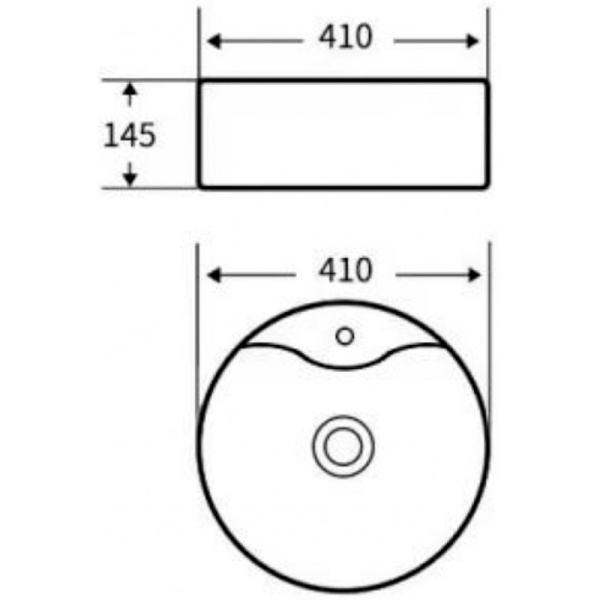 Раковина  круглая Esbano BERYL ESRNBERYMB фаянс цвет черный матовый