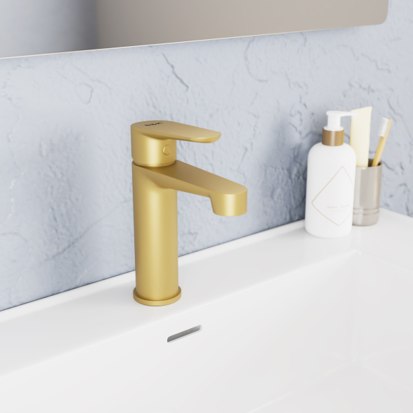 Смеситель для раковины D&amp;K Bayern.München DA1562107 матовое золото