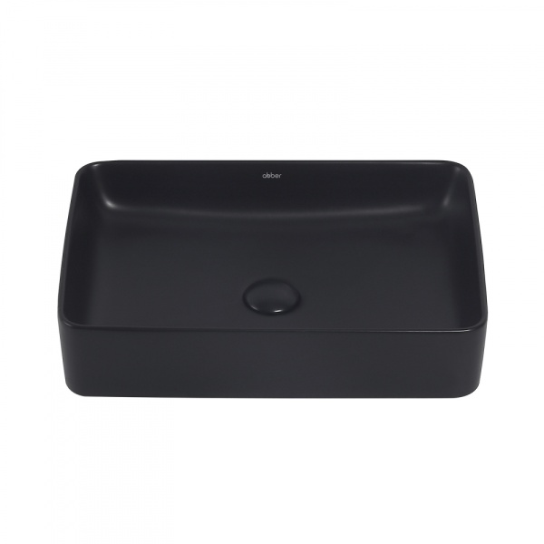 Раковина  прямоугольная Abber Rechteck AC2207MB фаянс цвет черный матовый