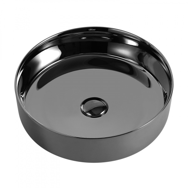 Раковина  круглая Abber Bequem AC2109GS фаянс цвет серебро