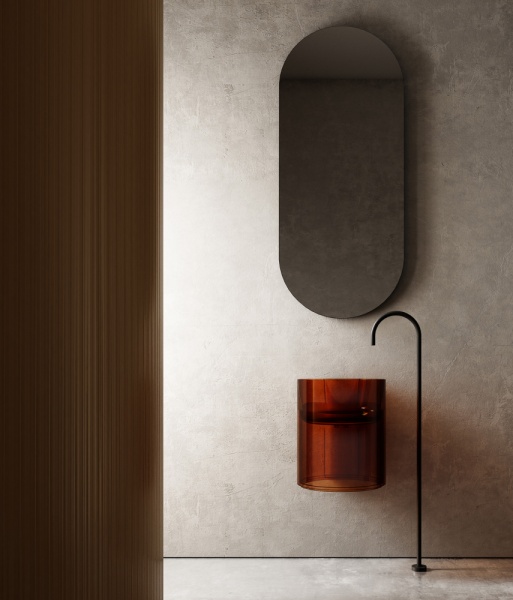 Раковина  круглая Abber Kristall AT2704Opal полиэфирная смола цвет коричневый