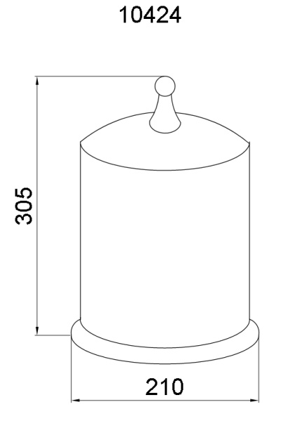 Ведро для мусора Boheme Imperiale 10424 напольное цвет Gold