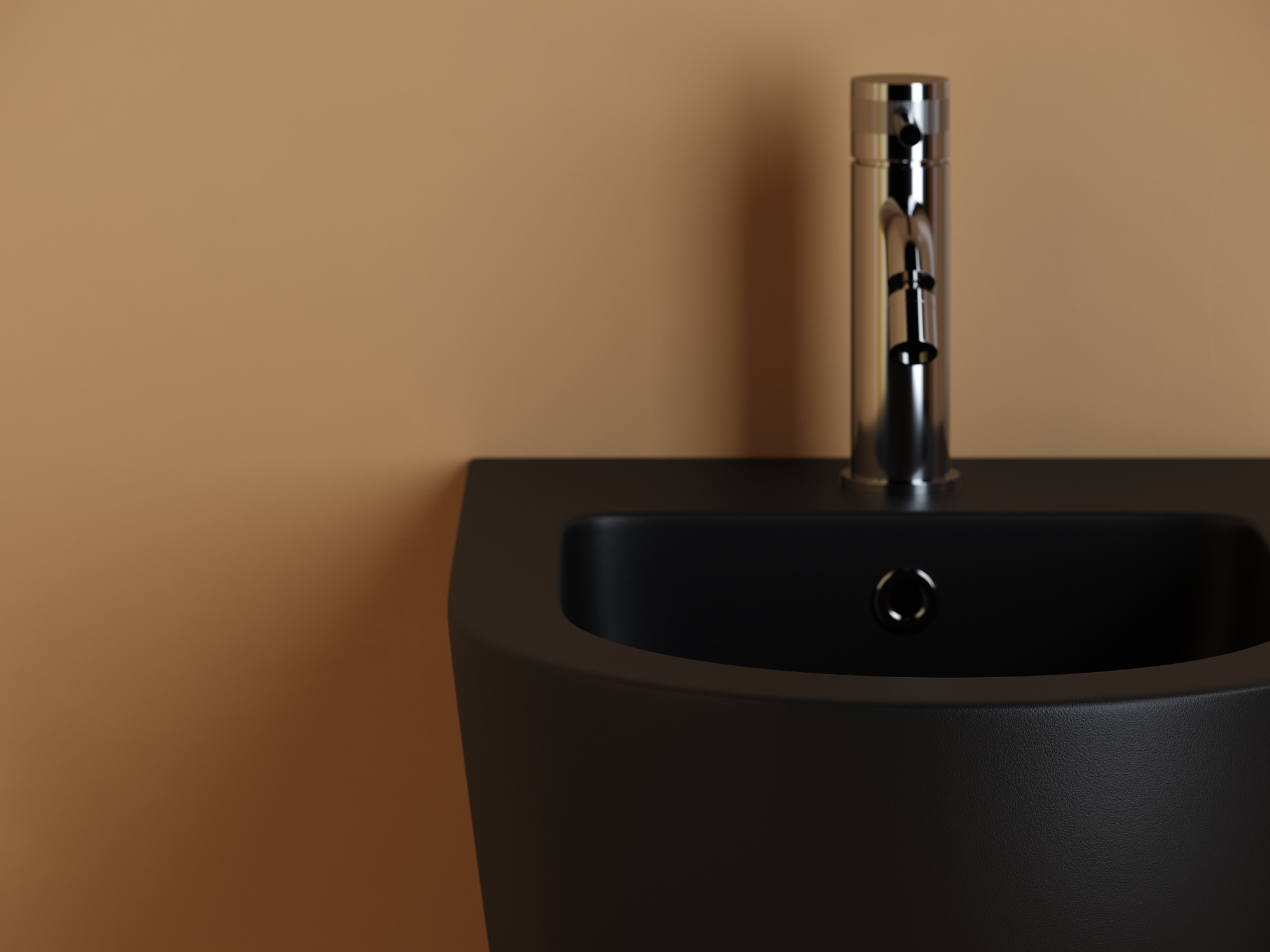 Биде подвесное Ceramica Nova Uno CN11002MB фарфор, цвет черный матовый