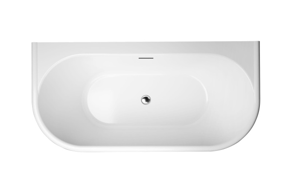 Акриловая ванна пристенная BelBagno  BB408-1700-800 170x80 овальная цвет белый