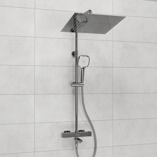Душевая система со смесителем Wasserkraft  A199.119.065.087.CH Thermo монтаж настенная с термостатом хром