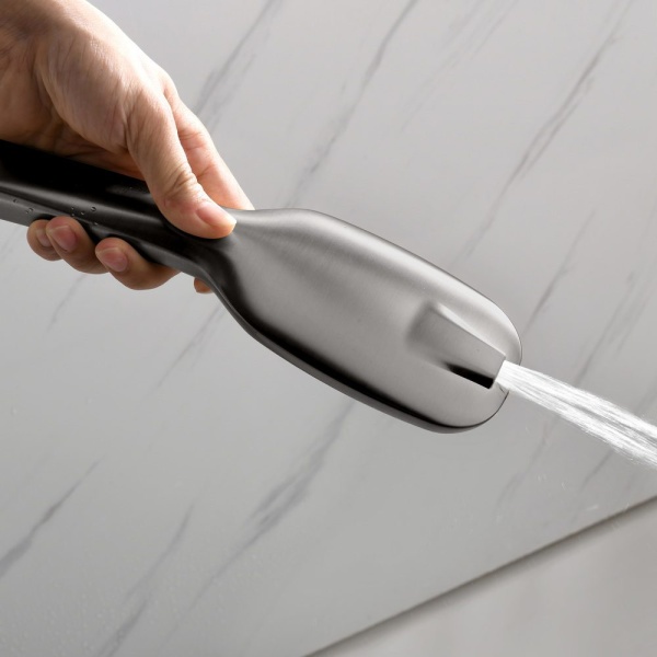 Душевая система со смесителем Black&White Universe UK8500MG монтаж настенная без термостата вороненая сталь