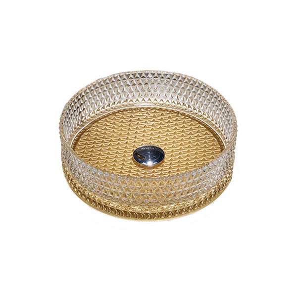 Раковина накладная круглая Vincea  VBS-5GL04 стекло цвет прозрачный золото