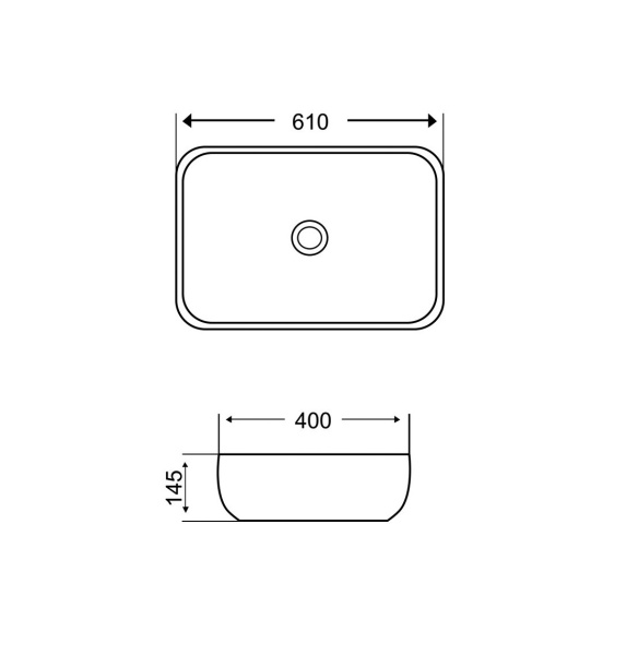 Раковина  прямоугольная Grossman  GR-3049 фаянс цвет белый
