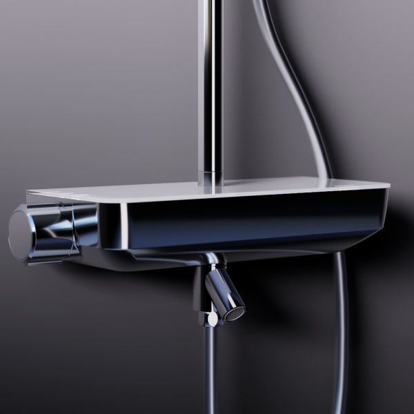 Душевая система со смесителем Damixa Scandinavian Pure 936760000 монтаж настенная с термостатом хром