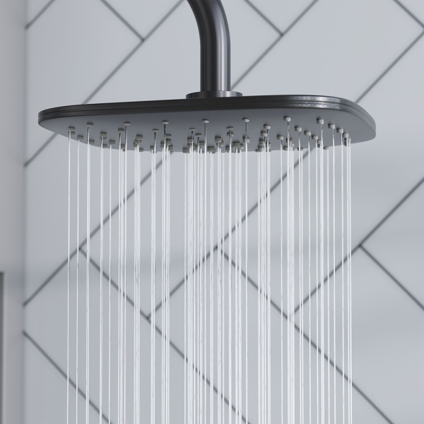 Душевая система без смесителя Damixa Eclipse 931000300 монтаж настенная  черный матовый