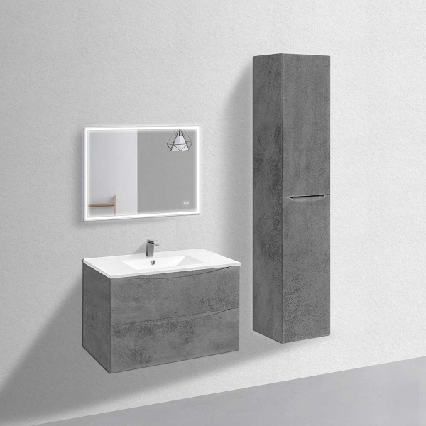 Тумба  подвесная Vincea Mia VMC-2MC900BT 90 см  2 ящика цвет Beton 