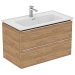 Тумба под раковину подвесная Ideal Standard Adapto T4296PB 80 см 2 ящика цвет Gold Oak Тумба под раковину подвесная Ideal Standard Adapto T4296PB 80 см 2 ящика цвет Gold Oak