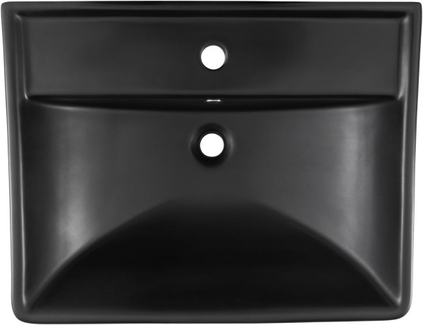 Раковина мебельная квадратная  Aquanet Ирис 00329247 керамика цвет черный матовый