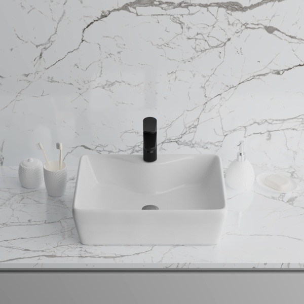 Раковина  прямоугольная Grossman  GR-3017 фаянс цвет белый