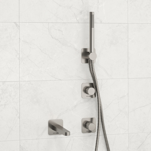 Смеситель для ванны Wasserkraft Tauber A6451.296.298.275.100.276 встраиваемый в стену 
без термостата никель